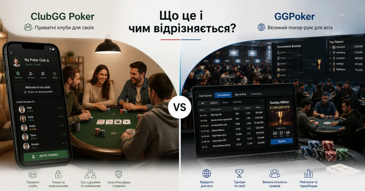 ClubGG Poker: що це і чим відрізняється від GGPoker