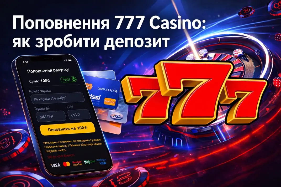 Поповнення 777 Casino