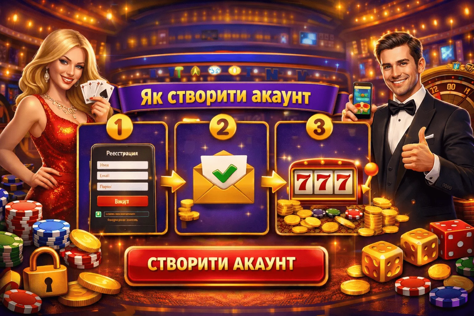 Реєстрація в казино Casino UA