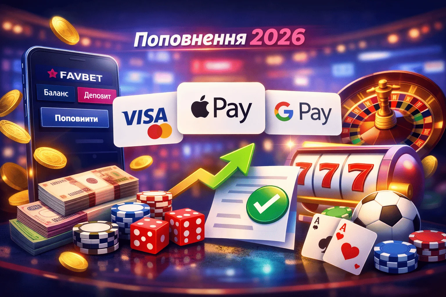 Поповнити рахунок у Favbet Casino