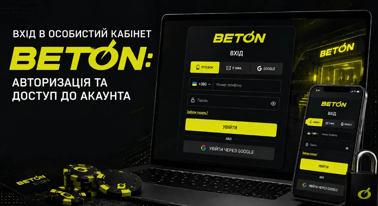 Вхід в особистий кабінет BETON