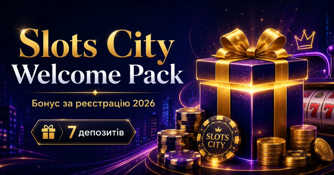 Бонус Slots City за реєстрацію 2026