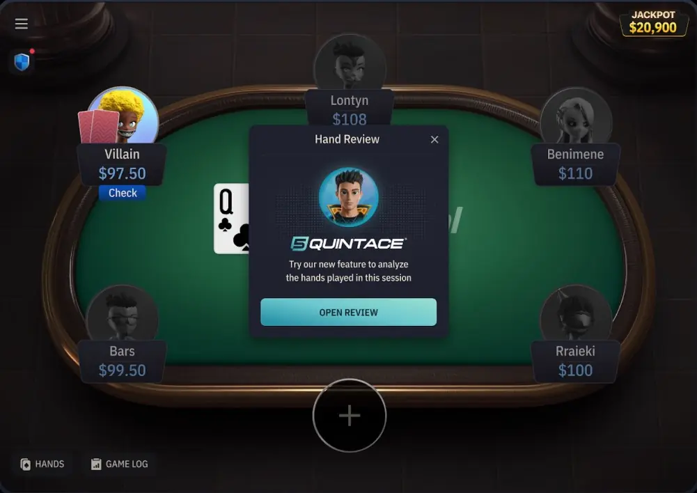 WPT Global AI Poker Coach QuintAce