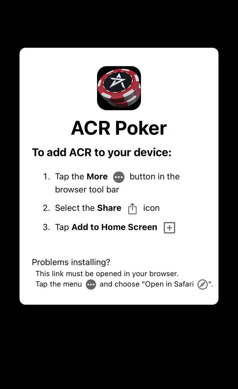 ACR Poker на смартфоні