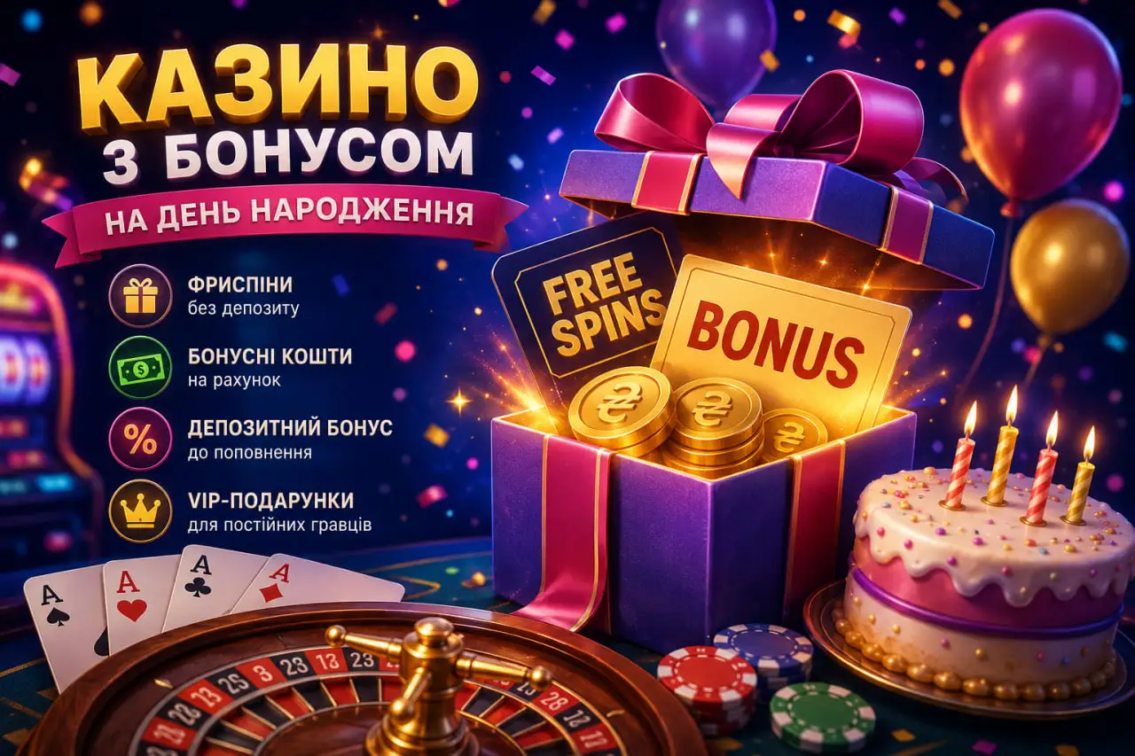 Казино з бонусом на день народження