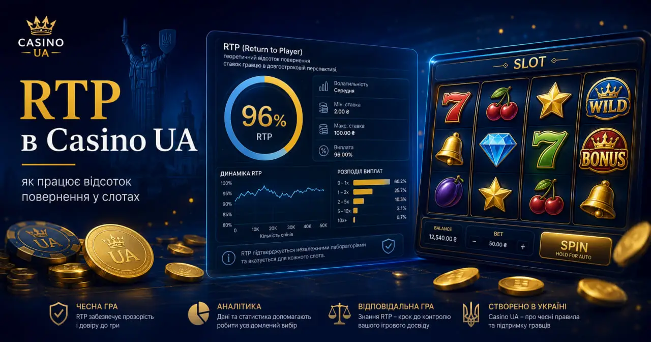 RTP і ставки у слотах Casino UA